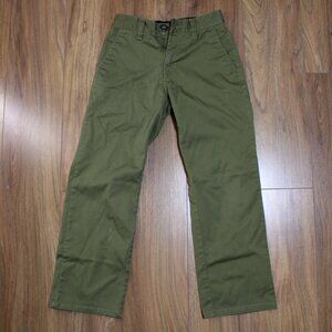 Volcom Youth Boys Frickin Modern Straight Pants Green Size 22 Casual Skate Chino